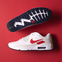 Nike Golf Shoes - Air Max 90 G - White - Fire Red FA26
