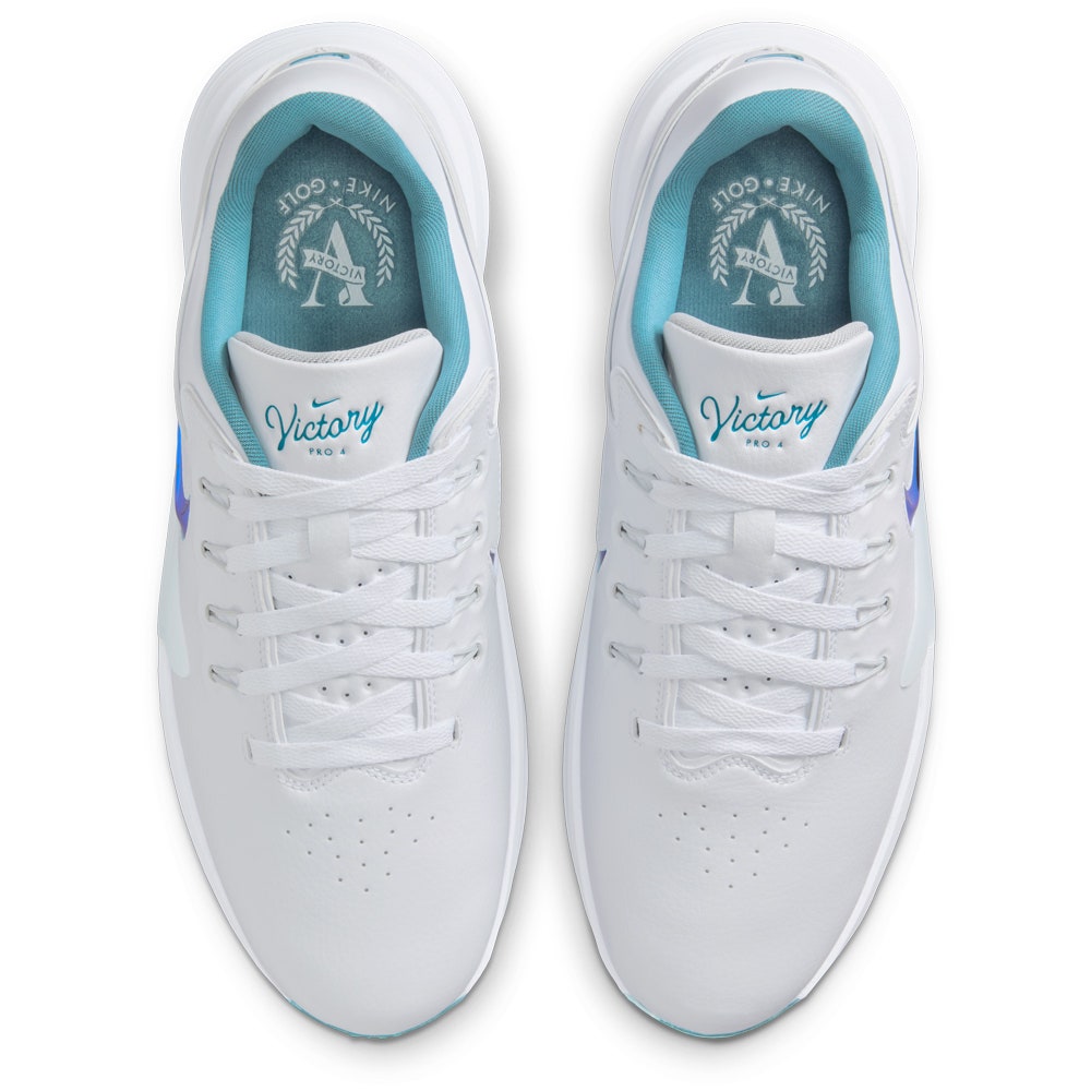 Nike Golf Shoes - Victory Pro 4 - White - Iridescent Blue SU25