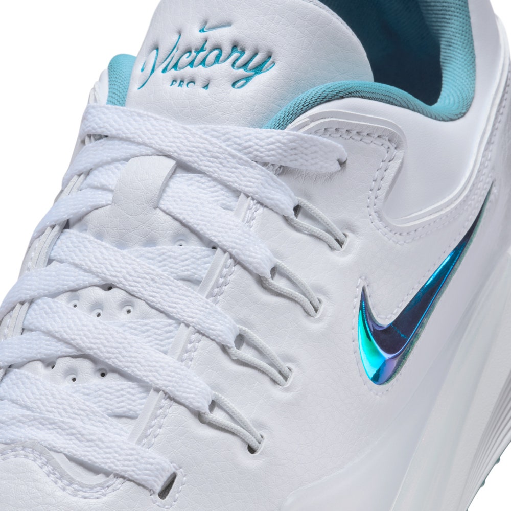 Nike Golf Shoes - Victory Pro 4 - White - Iridescent Blue SU25