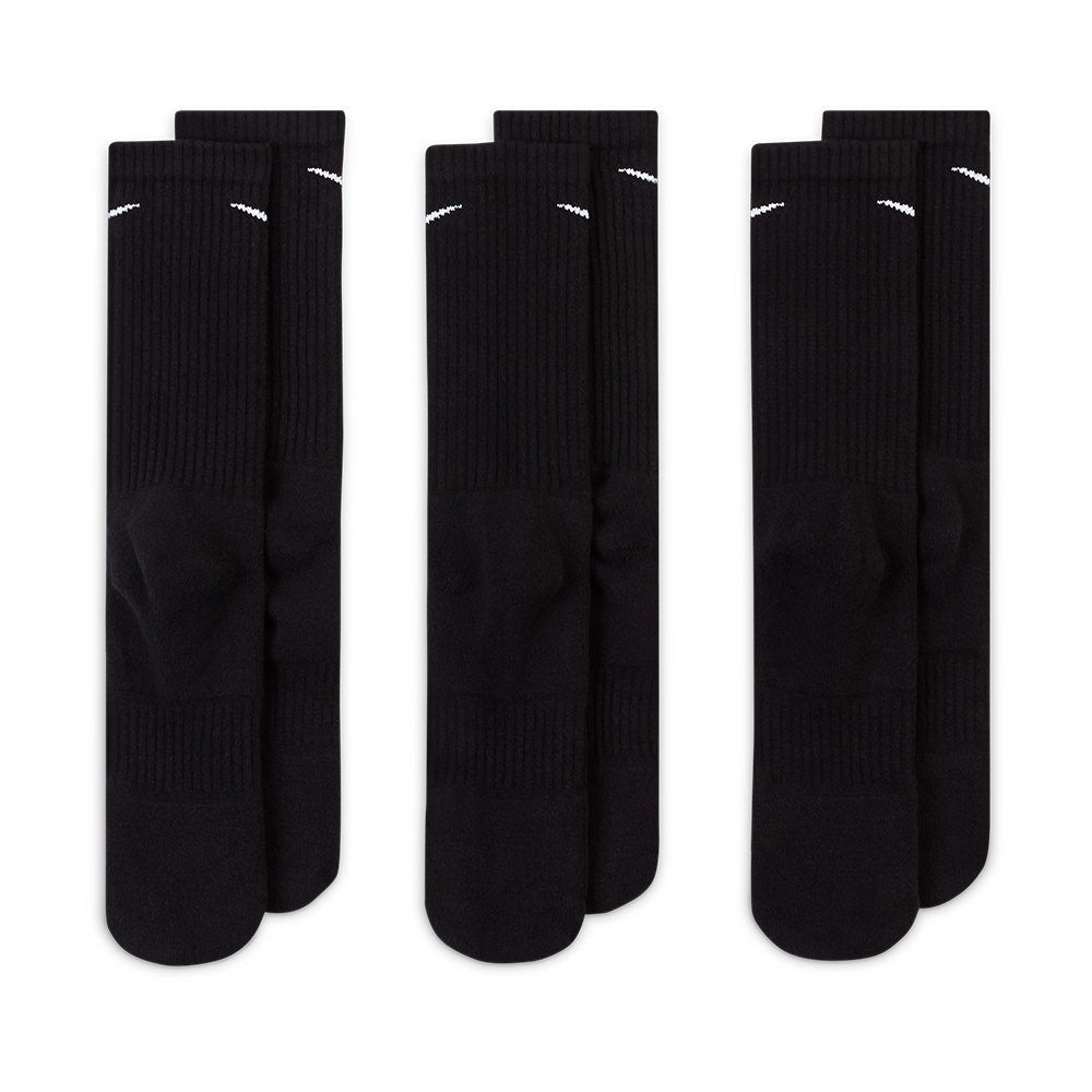 Nike Golf Socks - Everyday Cushioned Crew - 3 Pack Black SU26