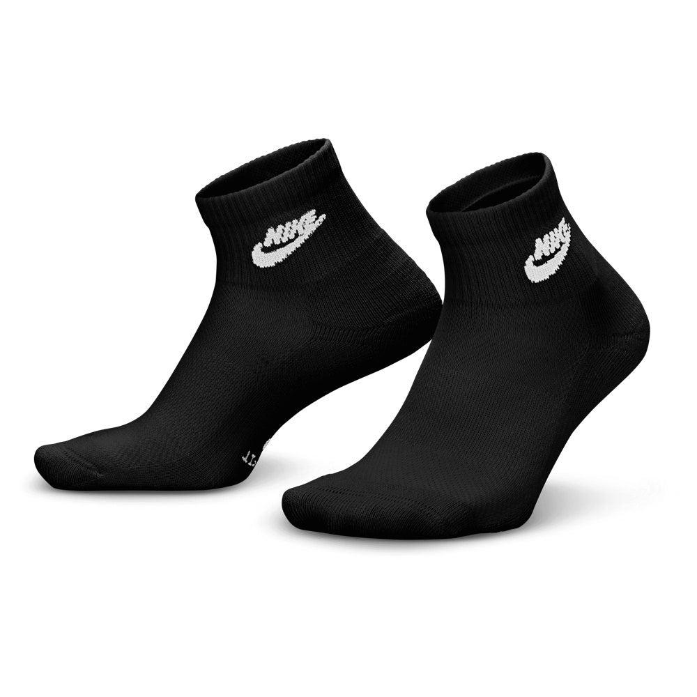 Nike Golf Socks - Everyday Elevated Futura Ankle - 3 Pack Black FA26