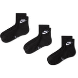 Nike Golf Socks - Everyday Elevated Futura Ankle - 3 Pack Black FA26