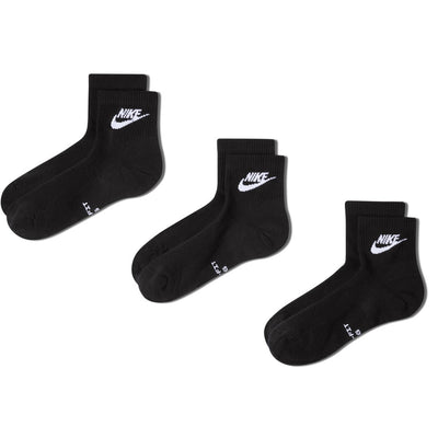 Nike Golf Socks - Everyday Elevated Futura Ankle - 3 Pack Black FA26