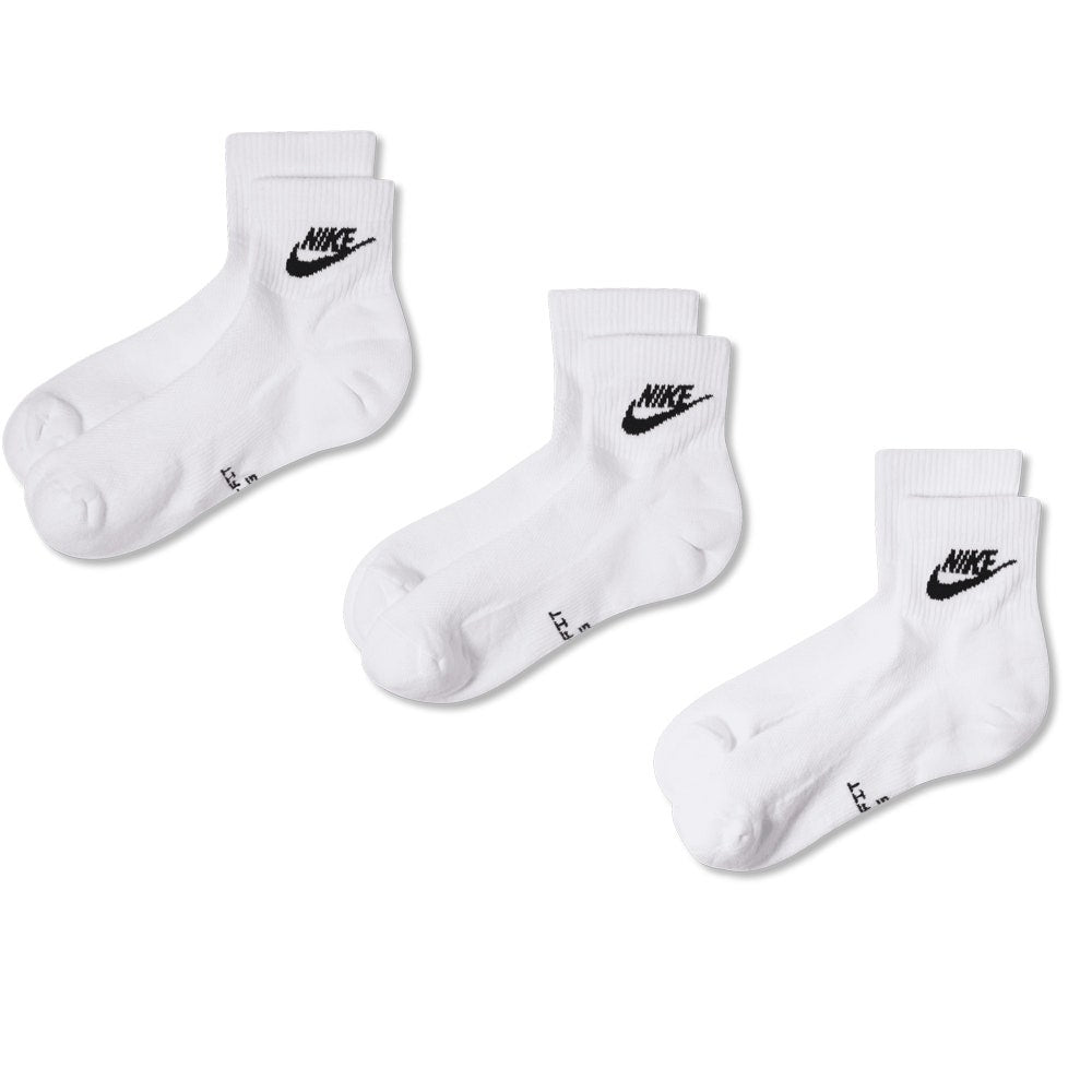 Nike Golf Socks - Everyday Elevated Futura Ankle - 3 Pack White FA26
