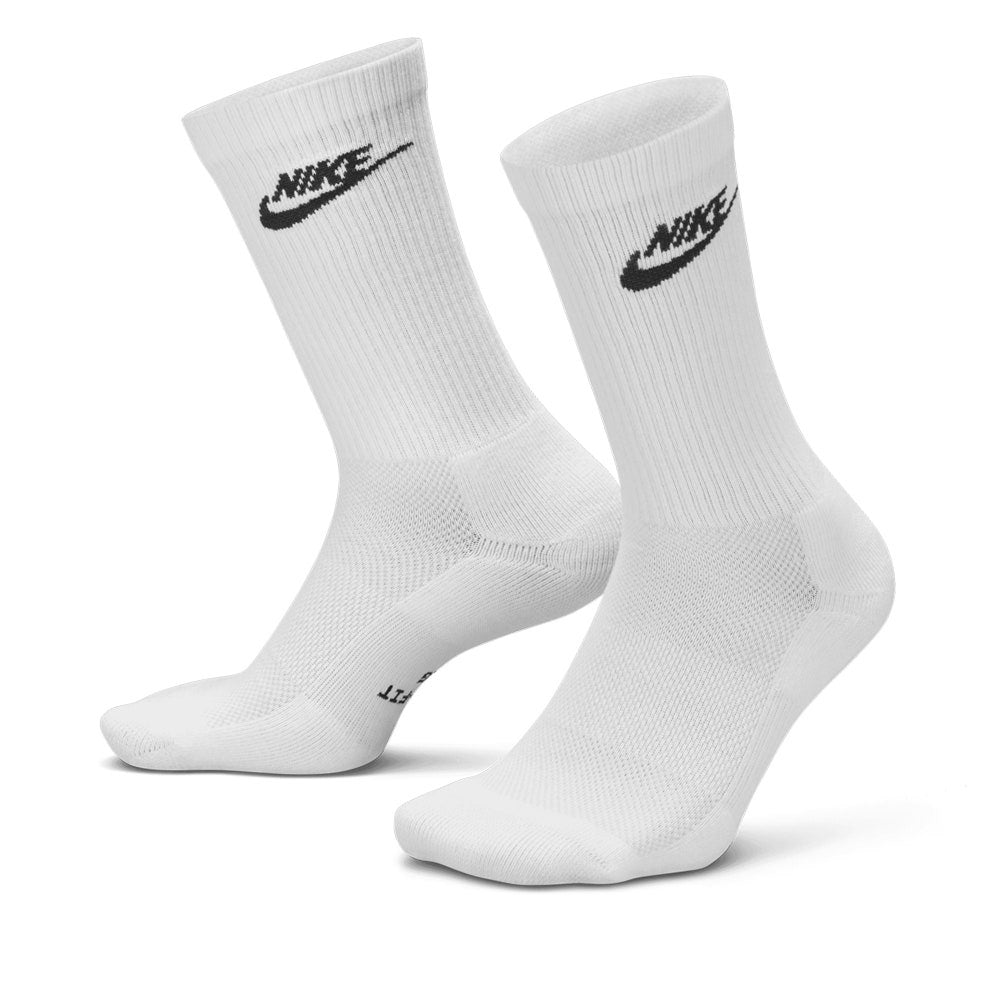 Nike Golf Socks - Everyday Elevated Futura Crew - 3 Pack White FA26