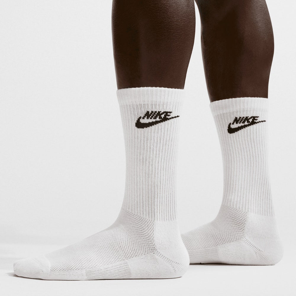 Nike Golf Socks - Everyday Elevated Futura Crew - 3 Pack White FA26