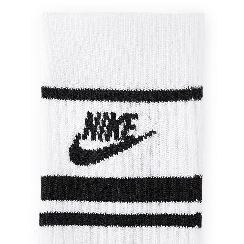Nike Golf Socks - Sportswear Essential Crew - 3 Pk White - Black SP26