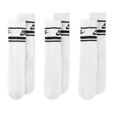 Nike Golf Socks - Sportswear Essential Crew - 3 Pk White - Black SP26