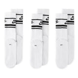 Nike Golf Socks - Sportswear Essential Crew - 3 Pk White - Black SP26