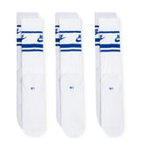 Nike Golf Socks - Sportswear Essential Crew - 3 Pk White - Game Royal SP26