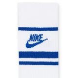 Nike Golf Socks - Sportswear Essential Crew - 3 Pk White - Game Royal SP26