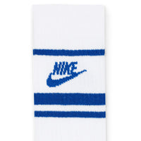 Nike Golf Socks - Sportswear Essential Crew - 3 Pk White - Game Royal SP26