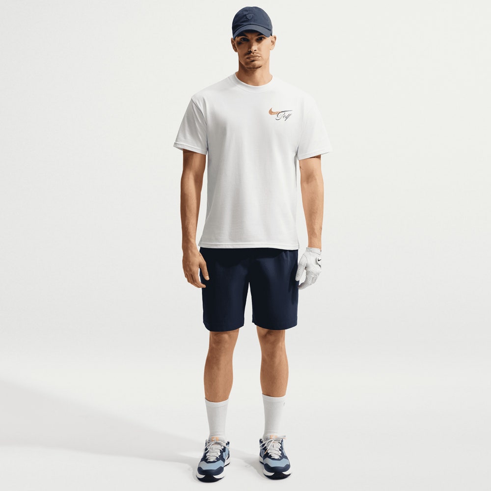 Nike Golf T-Shirt - NK Loose Fit DNA Print Tee - White FA26