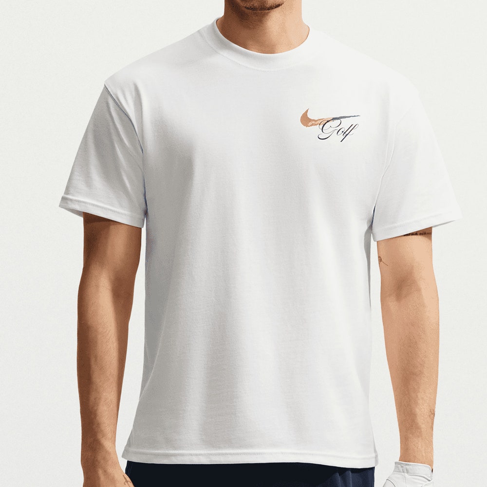 Nike Golf T-Shirt - NK Loose Fit DNA Print Tee - White FA26