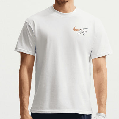 Nike Golf T-Shirt - NK Loose Fit DNA Print Tee - White FA26