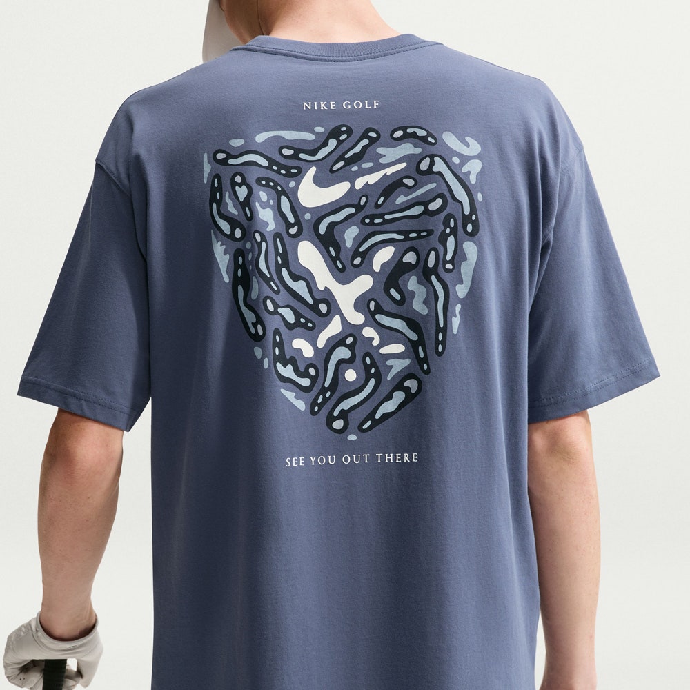 Nike Golf T-Shirt - NK Loose Fit Open Camo Tee - Diffused Blue FA26