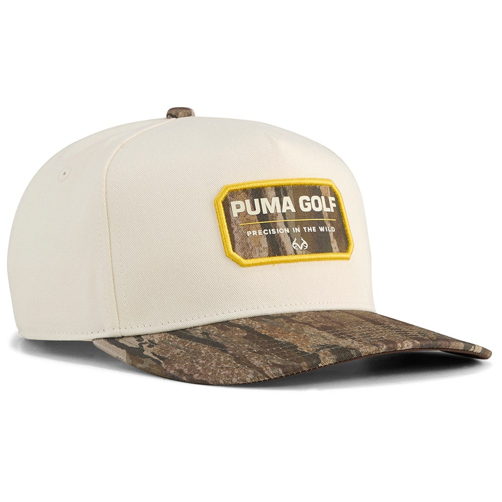 PUMA Golf Cap - REALTREE Precision Snapback - Alpine Snow AW26