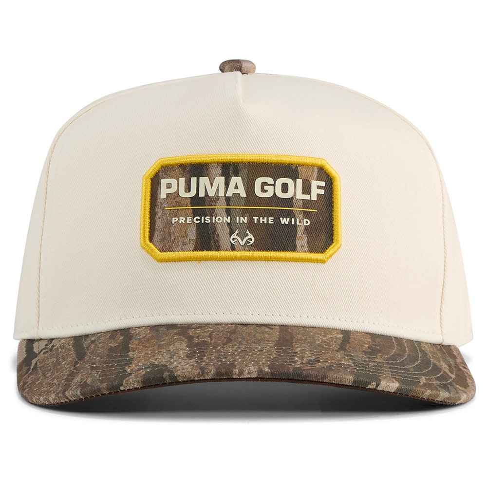 PUMA Golf Cap - REALTREE Precision Snapback - Alpine Snow AW26