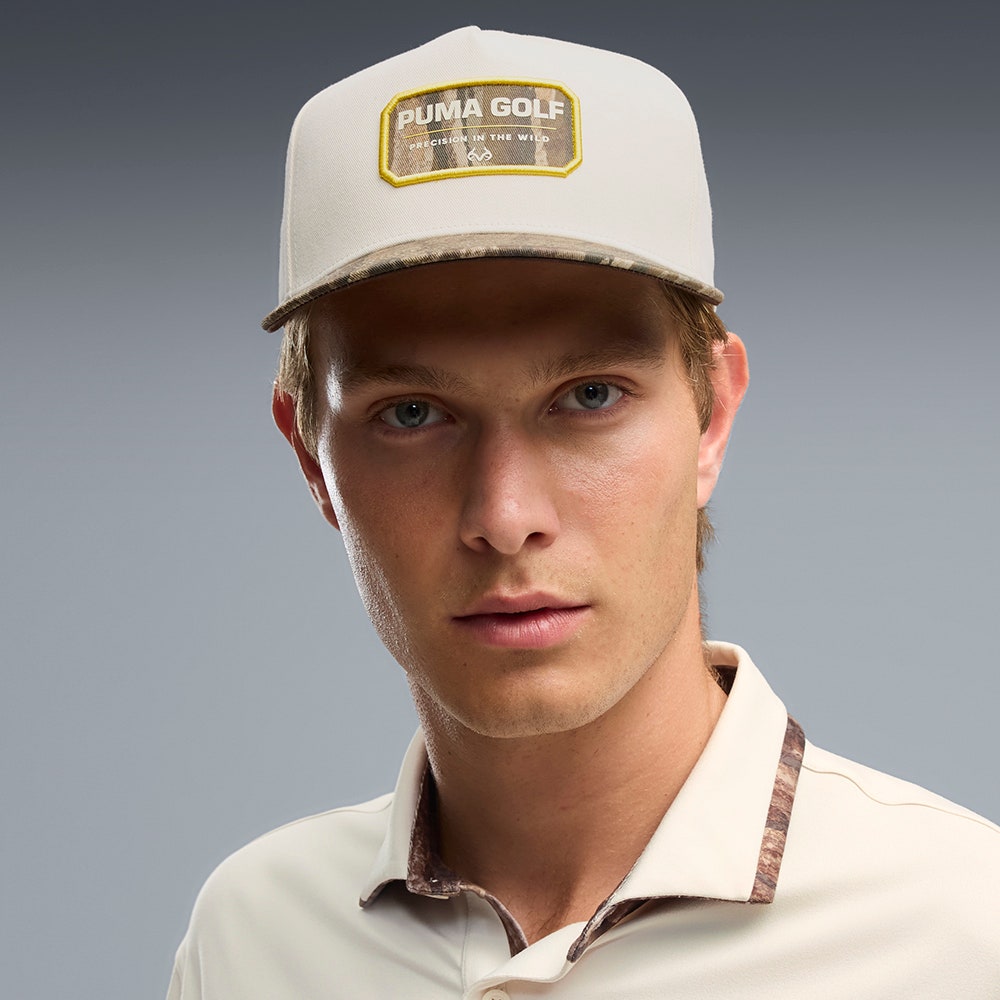 PUMA Golf Cap - REALTREE Precision Snapback - Alpine Snow AW26