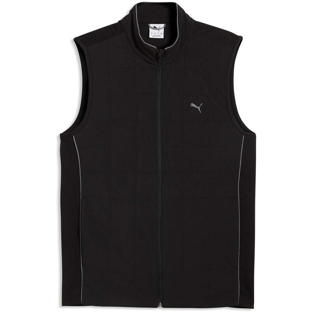PUMA Golf Gilet - Cloudspun Fleece Hybrid Vest - Black AW26