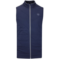 PUMA Golf Gilet - Cloudspun Fleece Hybrid Vest - Deep Navy SS26