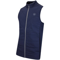 PUMA Golf Gilet - Cloudspun Fleece Hybrid Vest - Deep Navy SS26