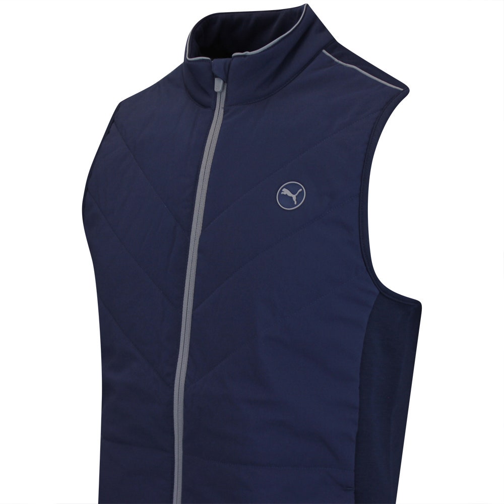 PUMA Golf Gilet - Cloudspun Fleece Hybrid Vest - Deep Navy SS26