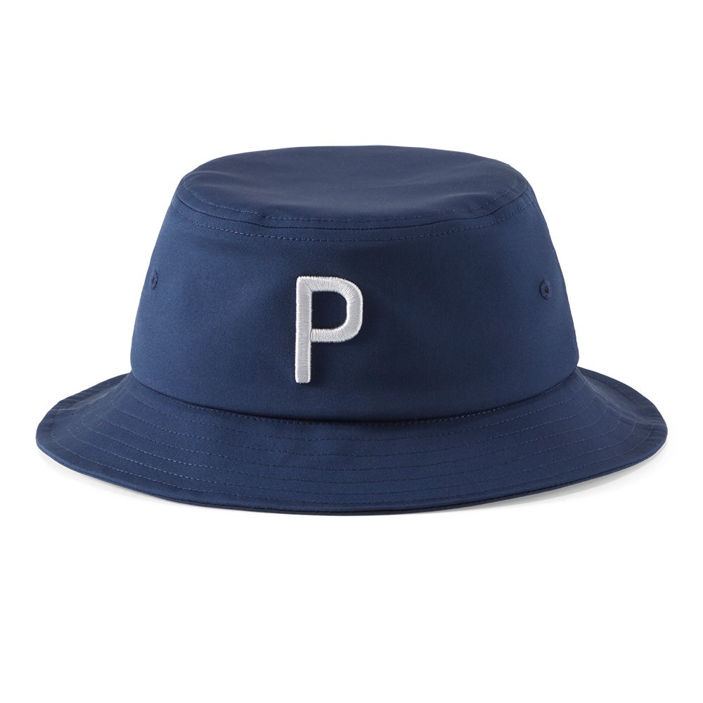 PUMA Golf Hat - P Logo Bucket - Navy Blazer SS25