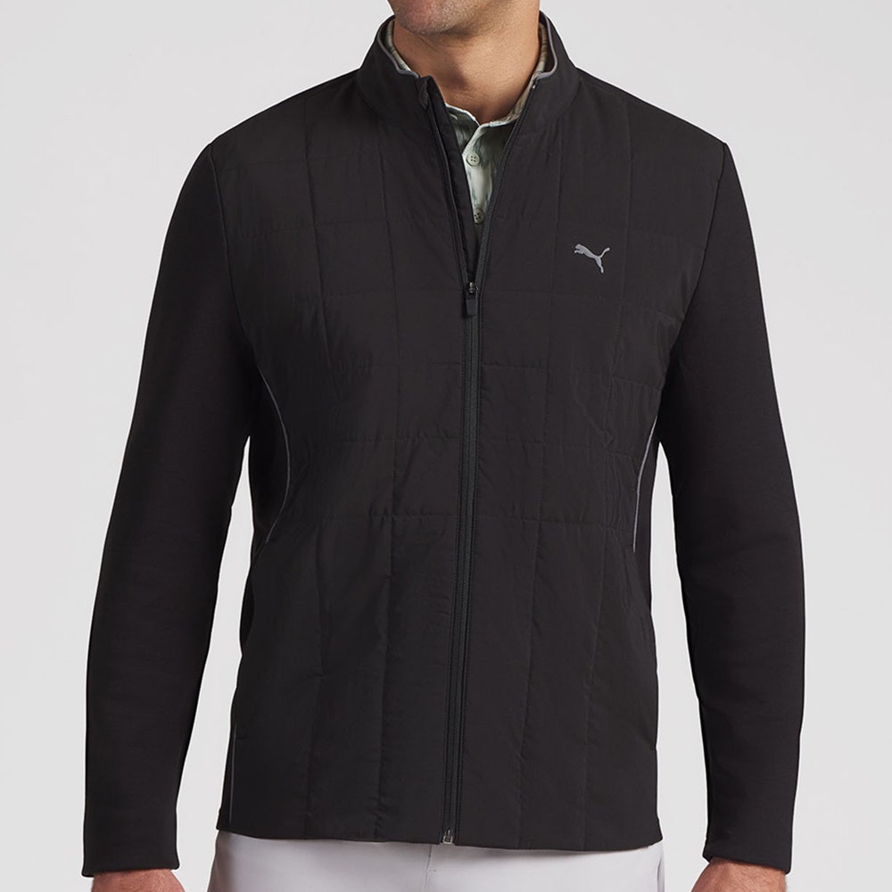 PUMA Golf Jacket - Cloudspun Fleece Hybrid FZ - Black AW26