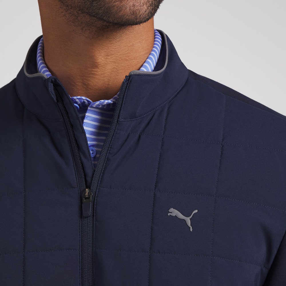 PUMA Golf Jacket - Cloudspun Fleece Hybrid FZ - Deep Navy AW26