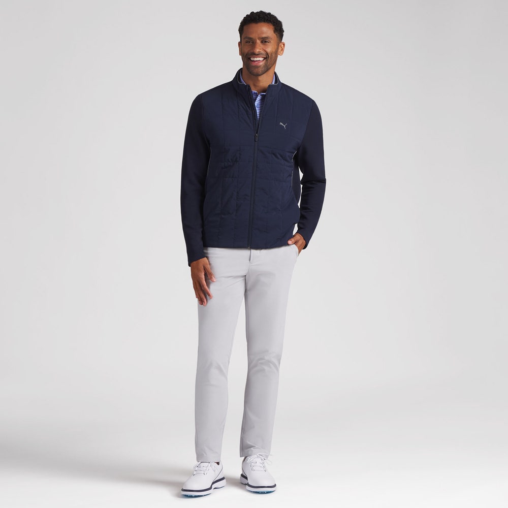 PUMA Golf Jacket - Cloudspun Fleece Hybrid FZ - Deep Navy AW26