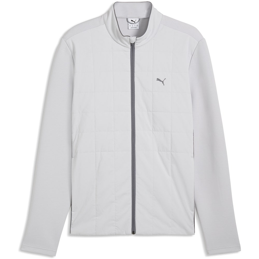 PUMA Golf Jacket - Cloudspun Fleece Hybrid FZ - Platino Grey AW26