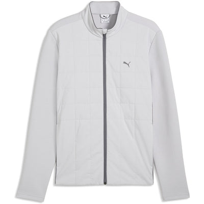 PUMA Golf Jacket - Cloudspun Fleece Hybrid FZ - Platino Grey AW26