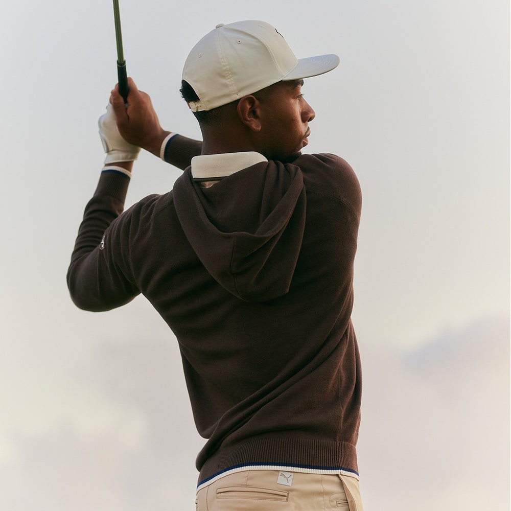 PUMA Golf Jumper - AP Knit Hoodie - Flat Bronze AW25