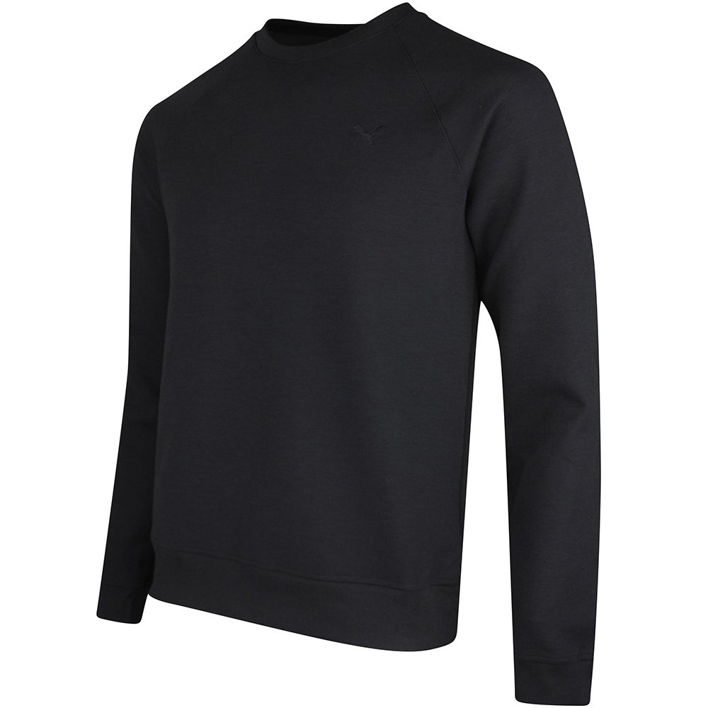 PUMA Golf Jumper - Cloudspun Fleece Crew Neck - Black SS26
