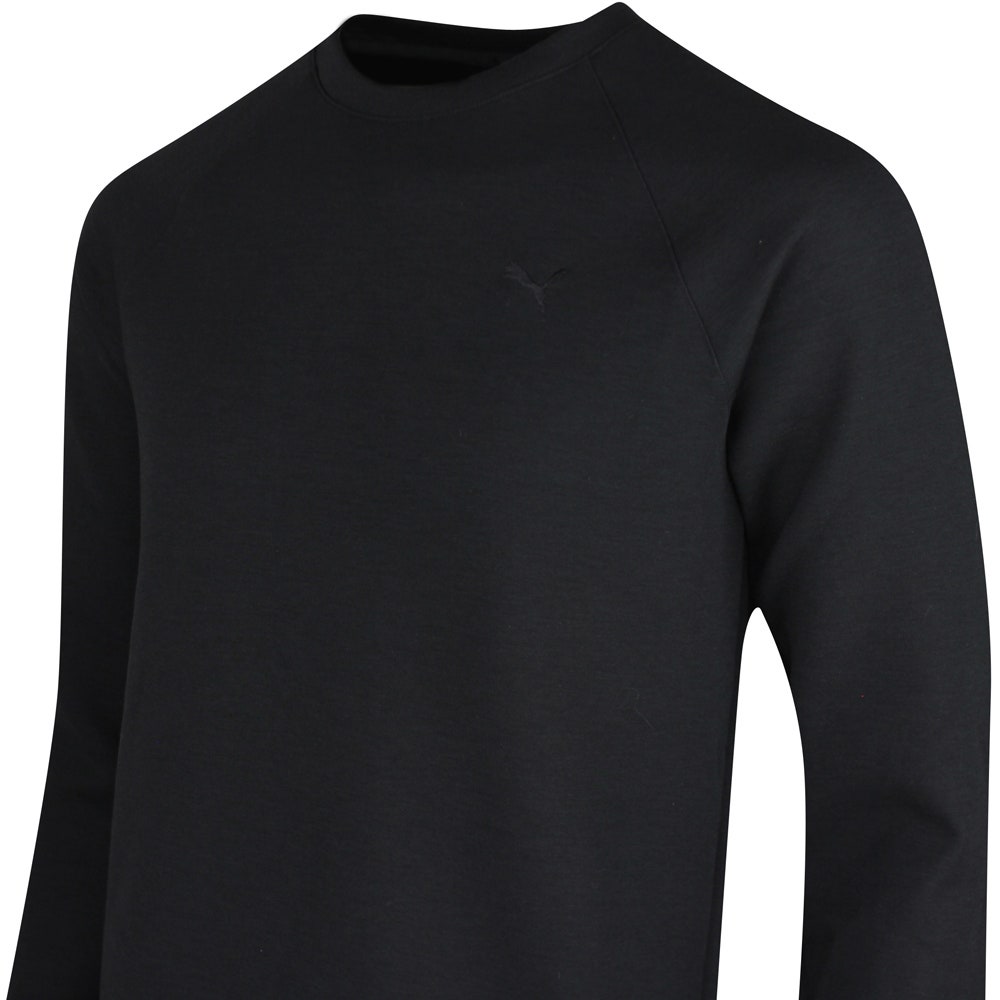 PUMA Golf Jumper - Cloudspun Fleece Crew Neck - Black SS26