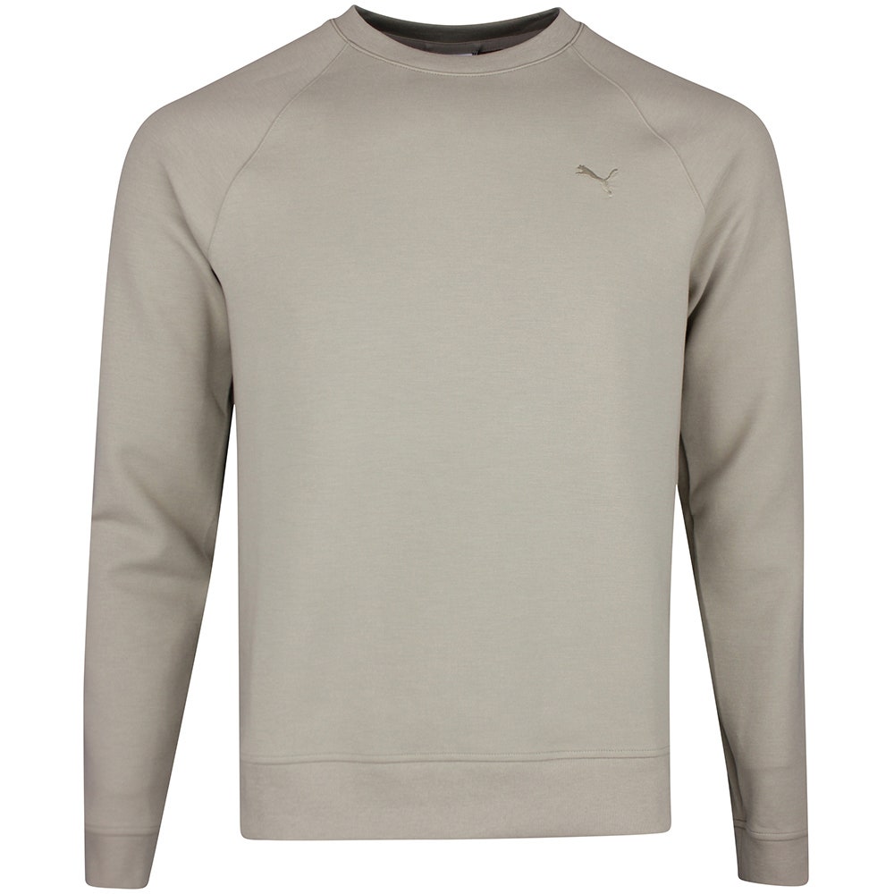 PUMA Golf Jumper - Cloudspun Fleece Crew Neck - Ice Coffee SS26