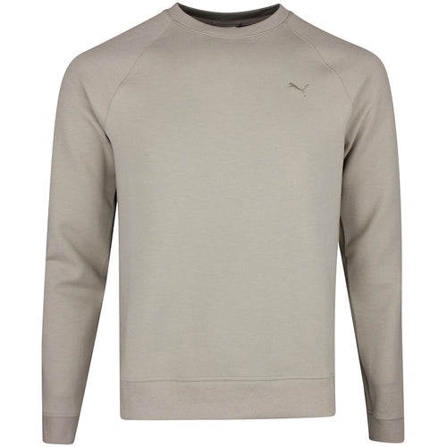 PUMA Golf Jumper - Cloudspun Fleece Crew Neck - Ice Coffee SS26