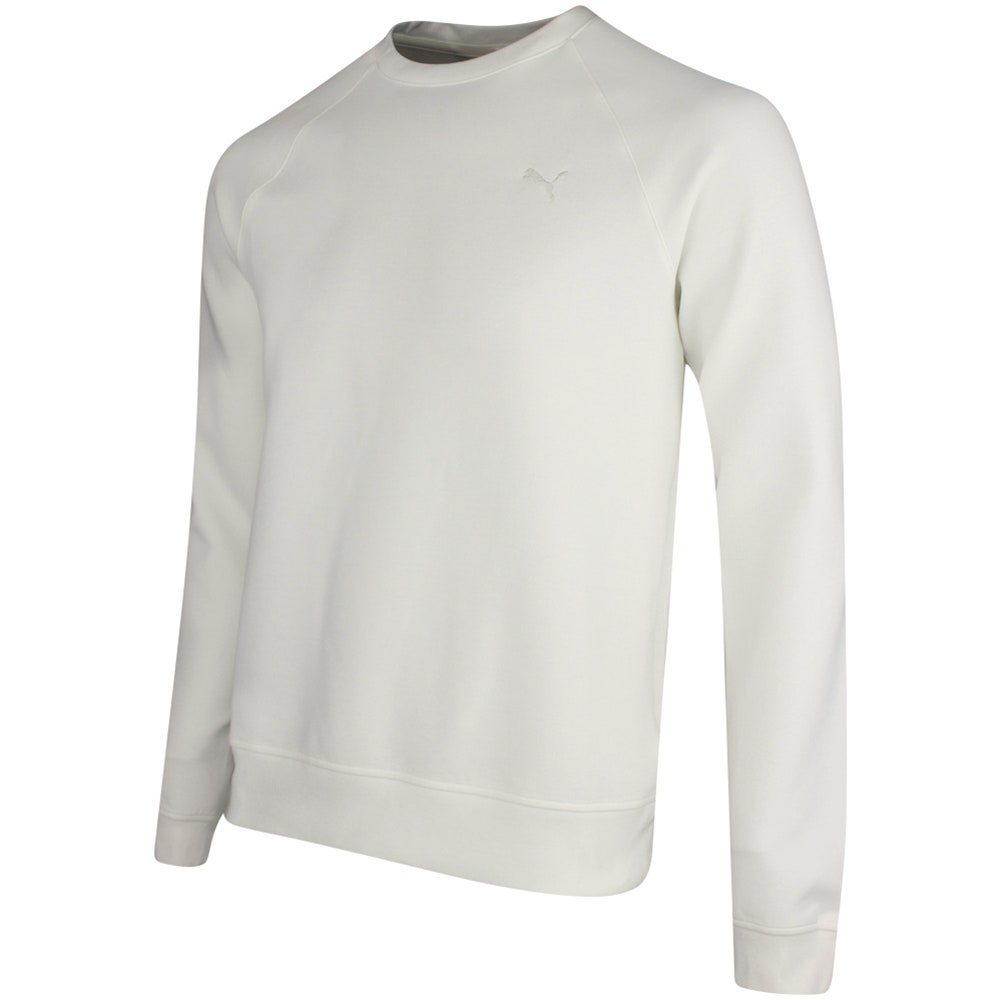 PUMA Golf Jumper - Cloudspun Fleece Crew Neck - Warm White SS26