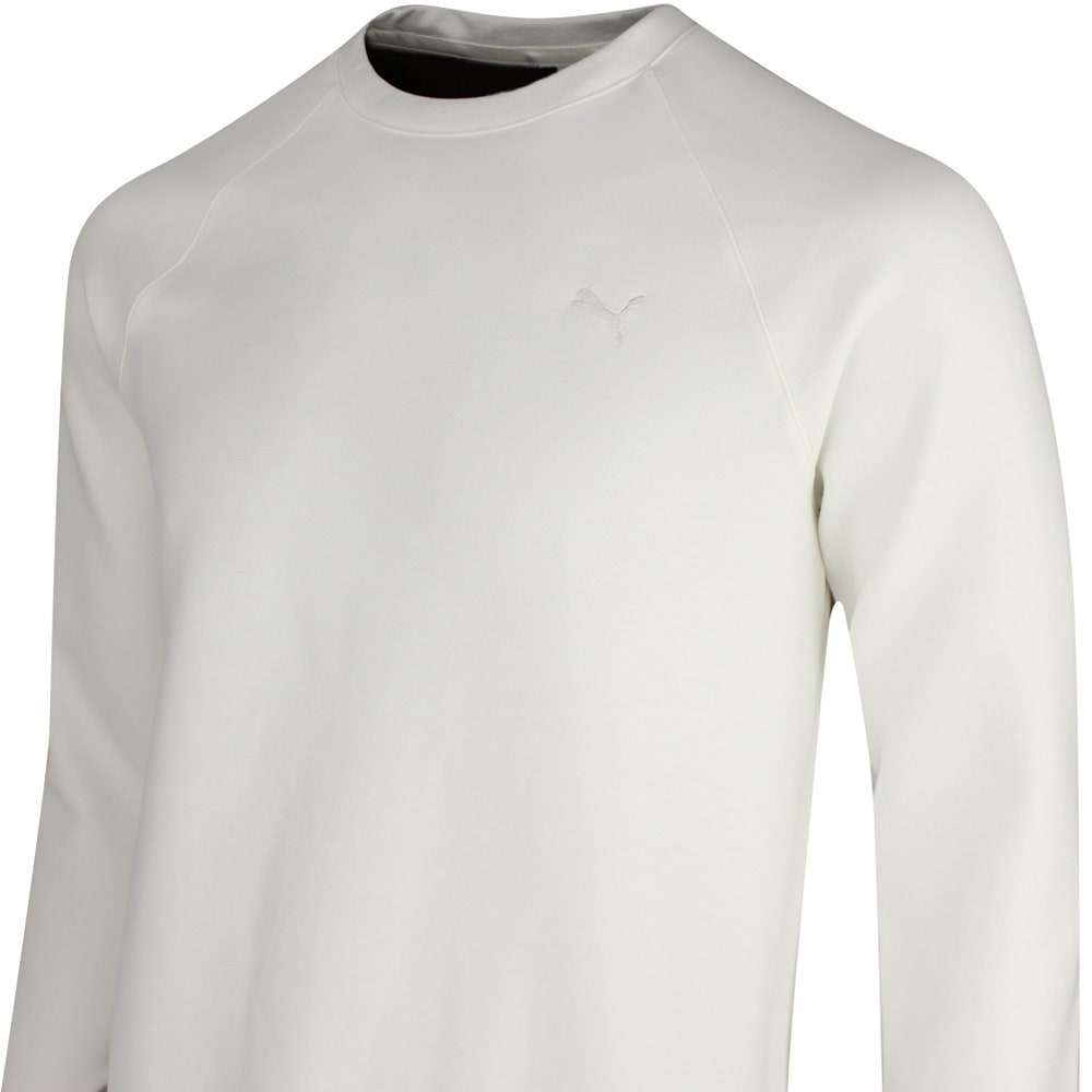 PUMA Golf Jumper - Cloudspun Fleece Crew Neck - Warm White SS26