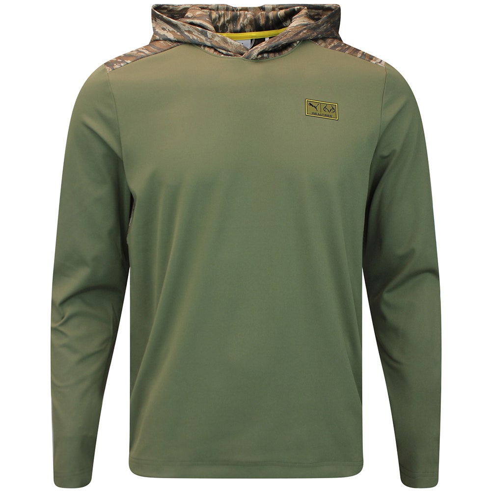 PUMA Golf Jumper - REALTREE Cloudspun Tech Hoodie - Dusty Olive AW26