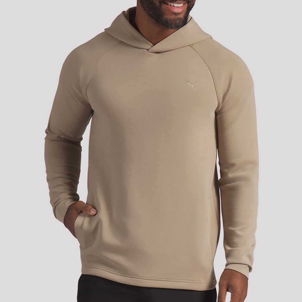 PUMA Golf Pullover - Cloudspun Fleece Hoodie - Ice Coffee SS26