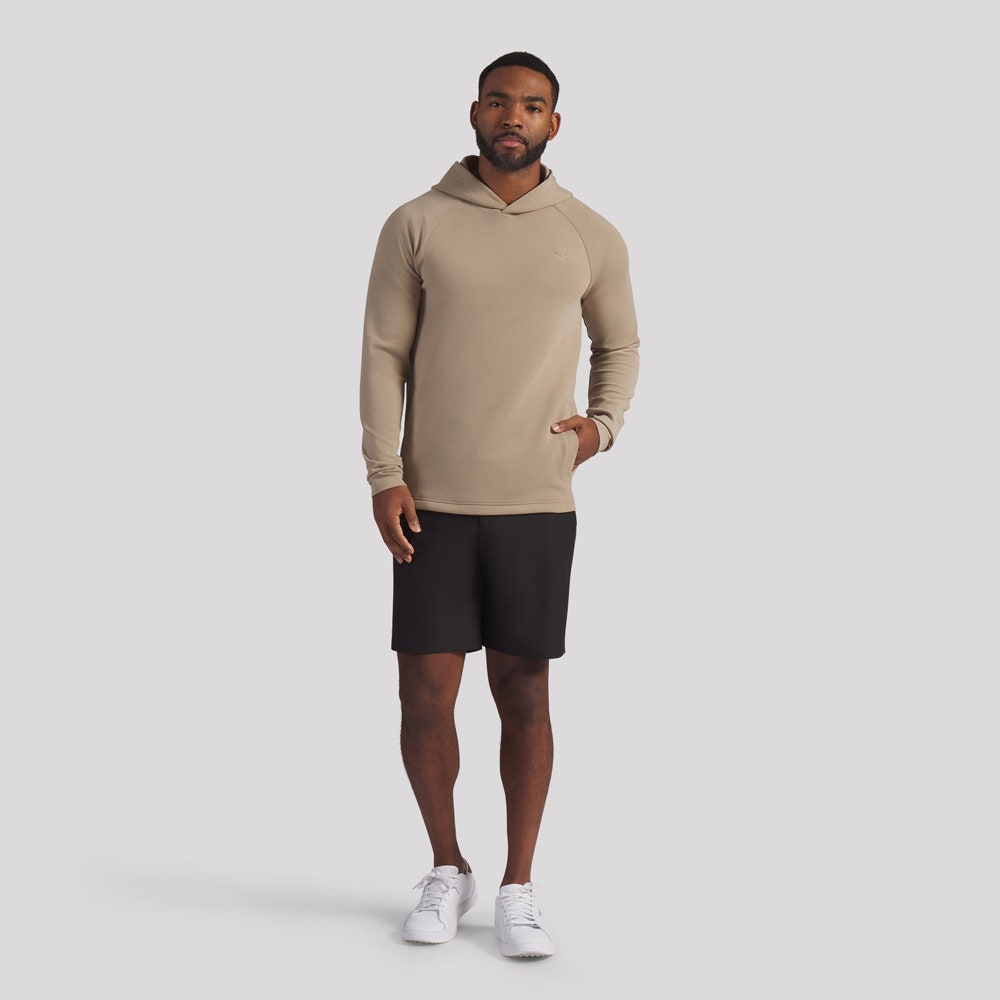 PUMA Golf Pullover - Cloudspun Fleece Hoodie - Ice Coffee SS26