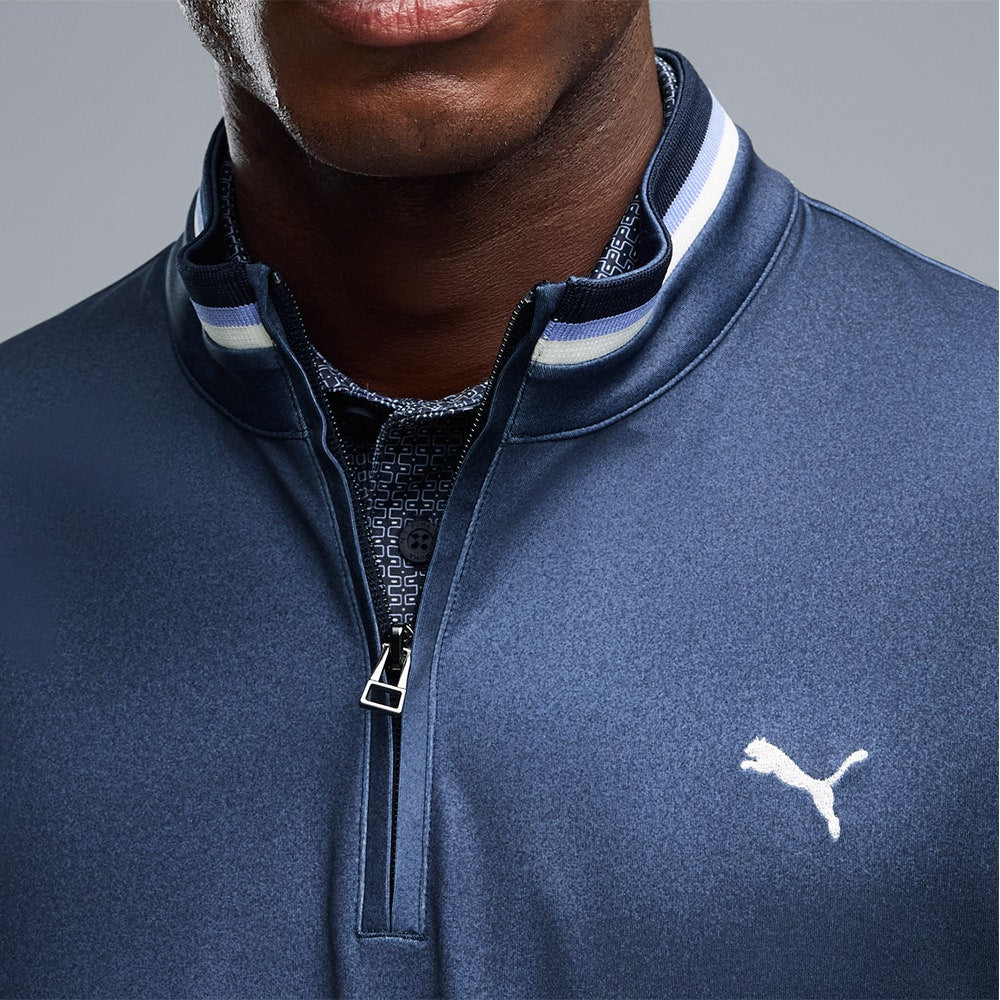 PUMA Golf Pullover - Cloudspun Tech Coastal Claret QZ - Deep Navy AW26