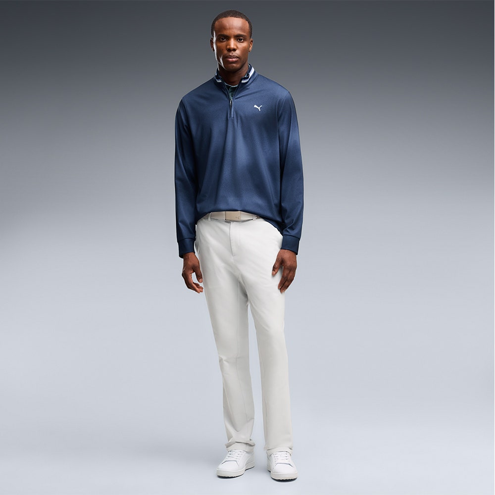 PUMA Golf Pullover - Cloudspun Tech Coastal Claret QZ - Deep Navy AW26