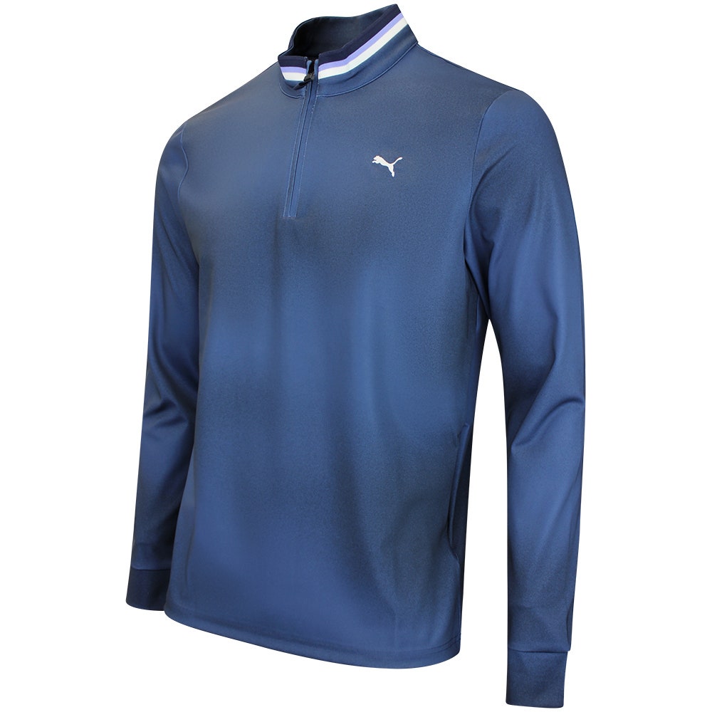PUMA Golf Pullover - Cloudspun Tech Coastal Claret QZ - Deep Navy AW26