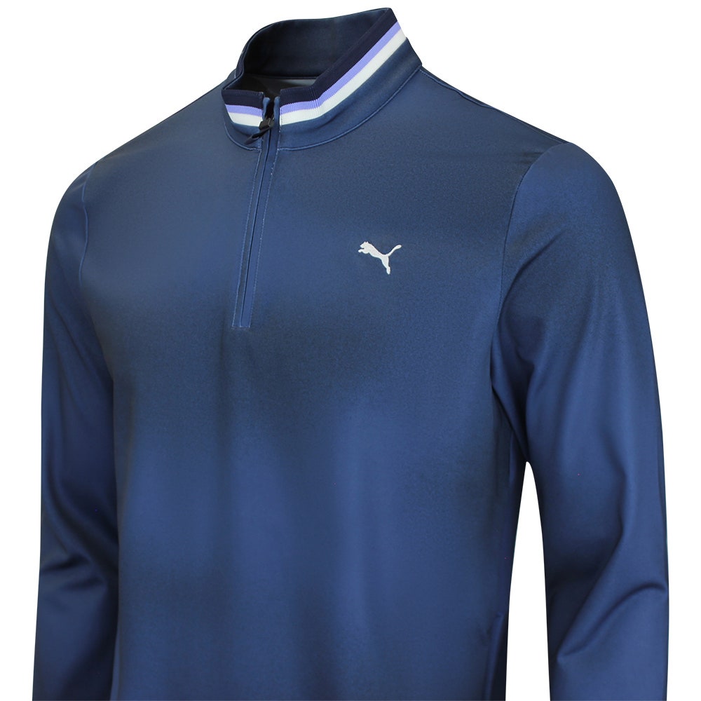 PUMA Golf Pullover - Cloudspun Tech Coastal Claret QZ - Deep Navy AW26