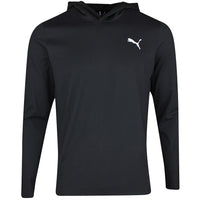 PUMA Golf Pullover - Cloudspun TOUR Logo Tech Hoodie - Black SS26