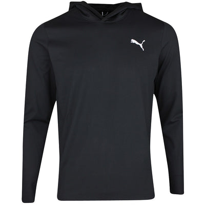 PUMA Golf Pullover - Cloudspun TOUR Logo Tech Hoodie - Black SS26