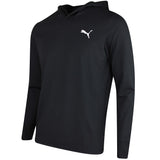 PUMA Golf Pullover - Cloudspun TOUR Logo Tech Hoodie - Black SS26